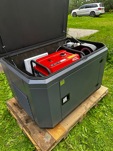 A-iPower A6000EAX в супертихом зимнем кожухе 1400SS RAL 7024 + блок автозапуска A-iPower 230 В, 50 А