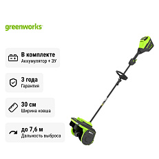 Greenworks GD60SS2 с АКБ 4 А.ч. + ЗУ 10А двойное