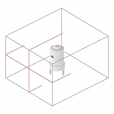 Схема лучей лазерного нивелира Bosch GLL 2-50 Prof