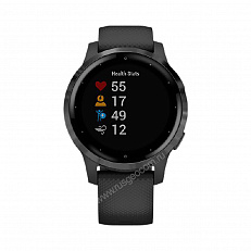 умные Часы Garmin Vivoactive 4S черные с серым безелем