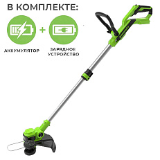 Аккумуляторный триммер Greenworks G24LT30K4U, 24V c АКБ 4 Ач USB + ЗУ