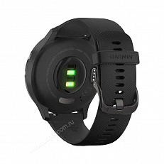 спортивные Часы Garmin Vivomove 3 черные с черным силиконовым ремешком